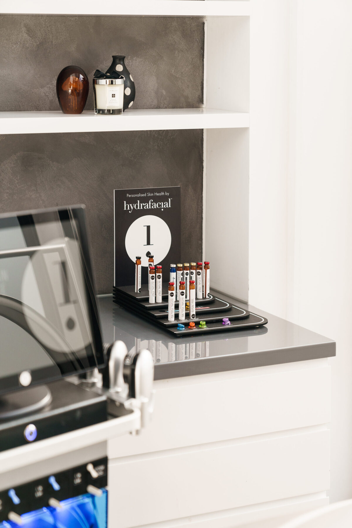 HydraFacial-boosters klaar voor de behandeling